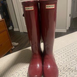 Hunter Red Rainboots Gently used!